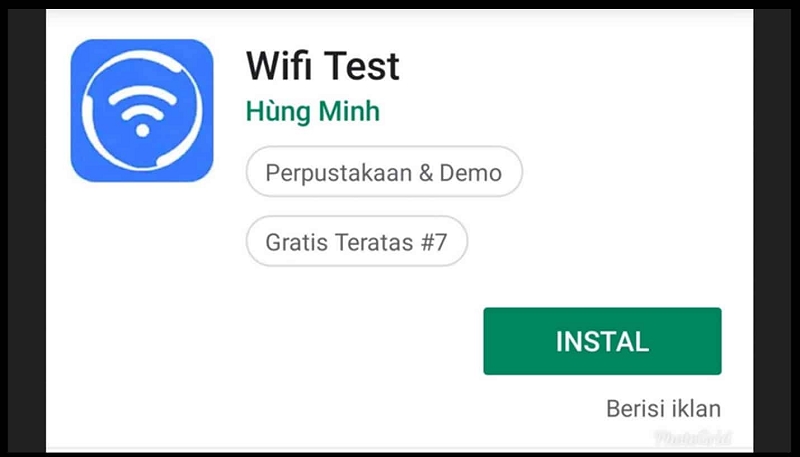 Menggunakan Aplikasi WiFi Test