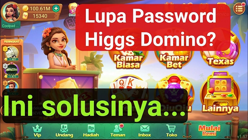 Lupa Password Higgs Domino & Cara Ganti Kata Sandi Domino