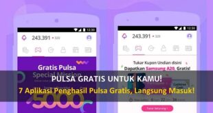 7 Aplikasi Pulsa Gratis All Operator Langsung Masuk