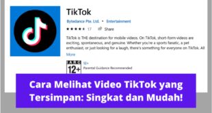 Cara Simpan Video Tiktok Tanpa Nama