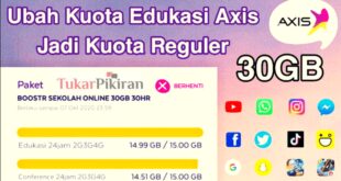 Cara Mengubah Kuota Game Axis Menjadi Kuota Utama Tanpa Aplikasi