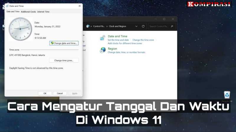 Cara Mengubah Waktu Di Laptop