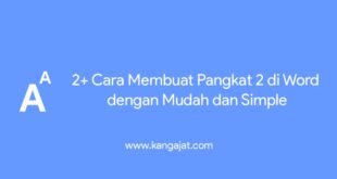 Cara Menulis Pangkat Di Laptop