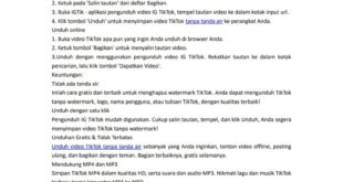 Cara Menyimpan Lagu Dari Tiktok Ke Musik Tanpa Aplikasi