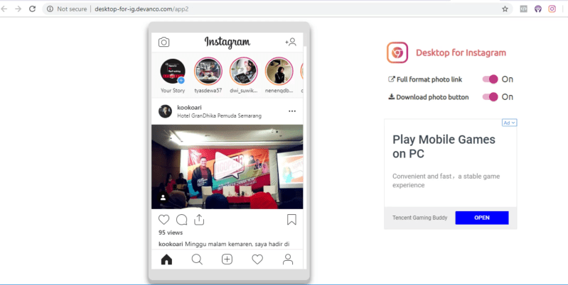 Cara Download Foto Instagram Di Pc