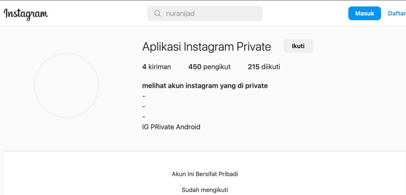 Cara Melihat Akun Instagram Yang Di Private Di Android